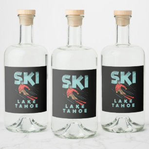 Étiquettes Pour Bouteilles De Liqueur Ski Lake Tahoe