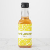 Étiquettes Pour Bouteilles De Liqueur Sliced Lemons Design Bottle Label (Devant)
