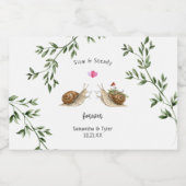 Étiquettes Pour Bouteilles De Liqueur Slow & Steady Snail Wedding Favor (Étiquettes simples)