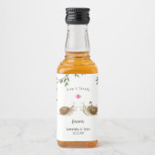 Étiquettes Pour Bouteilles De Liqueur Slow & Steady Snail Wedding Favor (Devant)