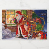 Étiquettes Pour Bouteilles De Liqueur Soirée de Noël (Étiquettes simples)