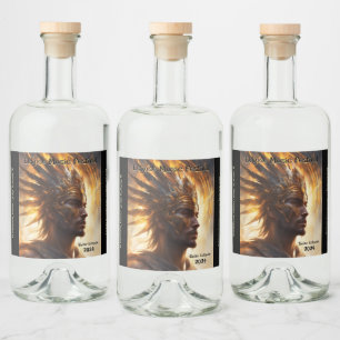 Étiquettes Pour Bouteilles De Liqueur Solaire Eclipse Guerrier King Personnaliser Ensemb
