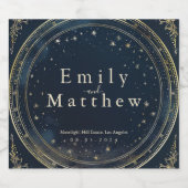 Étiquettes Pour Bouteilles De Liqueur Starry Night Romance Mariage (Étiquettes simples)