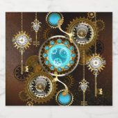 Étiquettes Pour Bouteilles De Liqueur Steampunk Rusty Background (Étiquettes simples)
