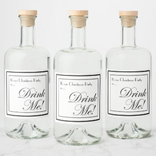 Étiquettes Pour Bouteilles De Liqueur Style apostolique de Noël Buvez-Moi ! Bouteille d