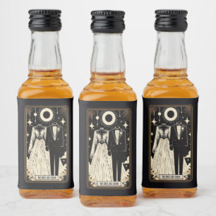 Étiquettes Pour Bouteilles De Liqueur Tarot de mariage Mariée & Marié