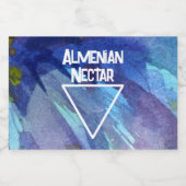 Étiquettes Pour Bouteilles De Liqueur Téléphone bleu aquarelle (Étiquettes simples)