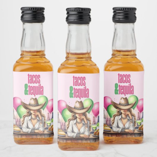 Étiquettes Pour Bouteilles De Liqueur Thème Mexicain Tacos Tequila Party (Bouteilles)