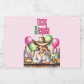 Étiquettes Pour Bouteilles De Liqueur Thème Mexicain Tacos Tequila Party (Étiquettes simples)