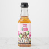 Étiquettes Pour Bouteilles De Liqueur Thème Mexicain Tacos Tequila Party (Devant)
