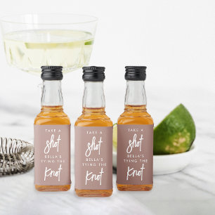 Étiquettes Pour Bouteilles De Liqueur Tire un coup, elle noue le nœud Enterrement de vie