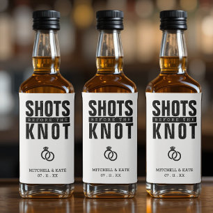 Étiquettes Pour Bouteilles De Liqueur Tirs avant la fête de la Bachelorette du noeud