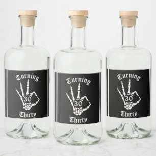 Étiquettes Pour Bouteilles De Liqueur Trente Anniversaire - RIP Skeleton Décorations mai