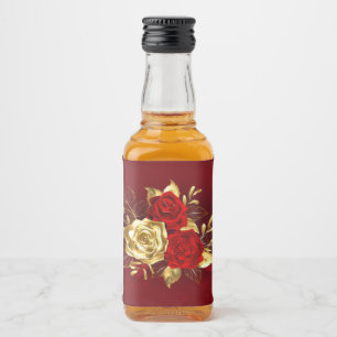 Étiquettes Pour Bouteilles De Liqueur Trois Roses de bijoux