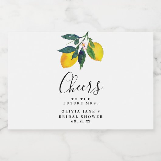 Étiquettes Pour Bouteilles De Liqueur Tropical Lemon Fête de Mariage (Étiquettes simples)