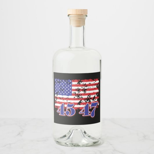 Étiquettes Pour Bouteilles De Liqueur Trump 45 - 47 (Devant)