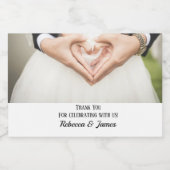 Étiquettes Pour Bouteilles De Liqueur Un mariage Merci personnalisé (Étiquettes simples)