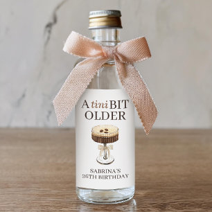Étiquettes Pour Bouteilles De Liqueur Un Tini Un Peu Plus Ancien Espresso Martini Party 