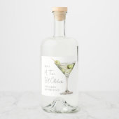 Étiquettes Pour Bouteilles De Liqueur Un Tini Un Peu Plus Ancien Martini (Devant)