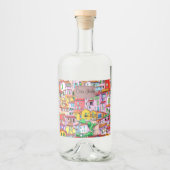 Étiquettes Pour Bouteilles De Liqueur Vibrant façade italienne (Devant)