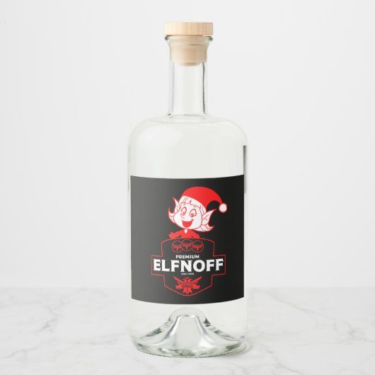 Étiquettes Pour Bouteilles De Liqueur Vodka de Noël amusante (Devant)