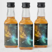 Étiquettes Pour Bouteilles De Liqueur Vol de libellule verte lumineuse (Bouteilles)