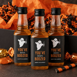 Étiquettes Pour Bouteilles De Liqueur Vous avez été arrosé fantôme orange Halloween