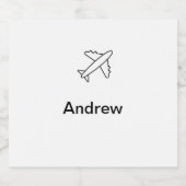 Étiquettes Pour Bouteilles De Liqueur Voyage d'avion minimal simple ajouter votre nom pl (Étiquettes simples)