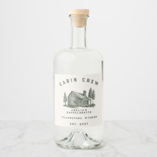 Étiquettes Pour Bouteilles De Liqueur Week-end de camping personnalisé pour enterrement