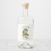 Étiquettes Pour Bouteilles De Liqueur Week-end de célibataire tropical Tulum Léopard (Devant)