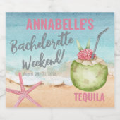 Étiquettes Pour Bouteilles De Liqueur Week-end Mariage tropical (Étiquettes simples)