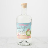 Étiquettes Pour Bouteilles De Liqueur Week-end Mariage tropical (Devant)