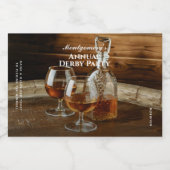 Étiquettes Pour Bouteilles De Liqueur Whiskey Decanter Derby Party Mini (Étiquettes simples)