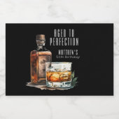Étiquettes Pour Bouteilles De Liqueur Whisky Vieilli à la Perfection Anniversaire Homme (Étiquettes simples)