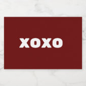 Étiquettes Pour Bouteilles De Liqueur Xoxo (Étiquettes simples)