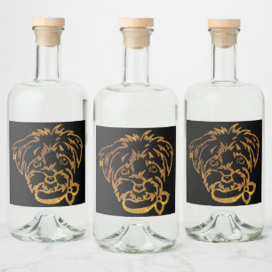 Étiquettes Pour Bouteilles De Liqueur Yorkie Poo