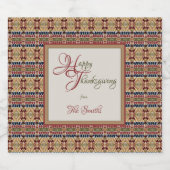 Étiquettes Pour Bouteilles De Liqueur Yoskolo Thanksgiving (Étiquettes simples)