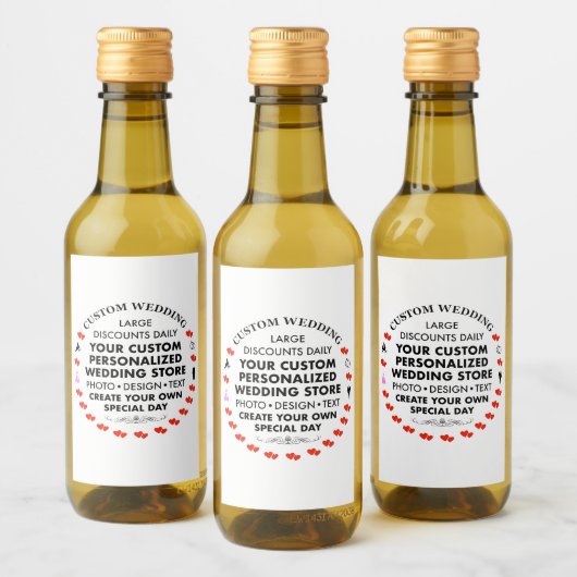 Étiquettes Pour Bouteilles De Vin 10 x Mariage personnalisé MINI ÉTIQUETTES VIN (Bouteilles)