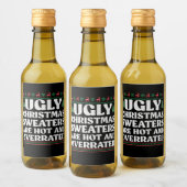Étiquettes Pour Bouteilles De Vin 7Les pulls de Noël moches sont chauds et surévalué (Bouteilles)