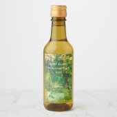 Étiquettes Pour Bouteilles De Vin Aquarelle de peinture de forêt (Devant)