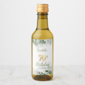 Étiquettes Pour Bouteilles De Vin Aquarelle Eucalyptus Vert 70e (Devant)