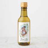 Étiquettes Pour Bouteilles De Vin Aquarelle Eucalyptus Vert Mariage Mini (Devant)