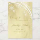 Étiquettes Pour Bouteilles De Vin Aquarelle Noelle Gold Mini (Étiquettes simples)