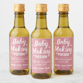 Étiquettes Pour Bouteilles De Vin Baby Making Potion Drôle Douche Merci rose (Bouteilles)