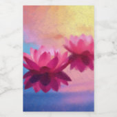 Étiquettes Pour Bouteilles De Vin Belle Fleur Lotus (Étiquettes simples)