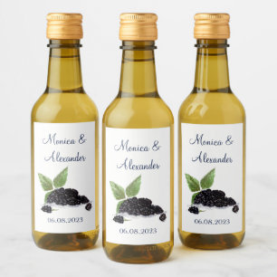 Étiquettes Pour Bouteilles De Vin Blackberry Blackberry Mariage d'été
