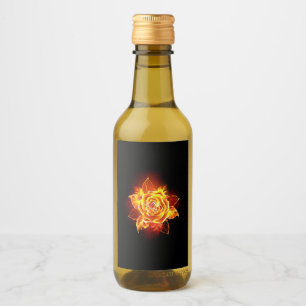 Étiquettes Pour Bouteilles De Vin Blooming Fire Rose