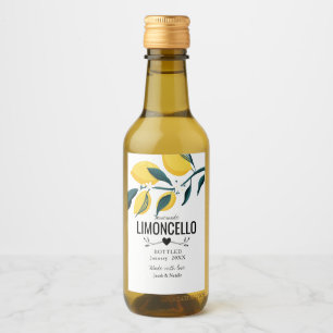 Étiquettes Pour Bouteilles De Vin cadeau de mariage limoncello maison citron personn