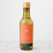 Étiquettes Pour Bouteilles De Vin Calligraphie Couleurs modifiables Contraste Étique (Devant)