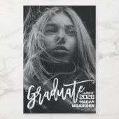 Étiquettes Pour Bouteilles De Vin Calligraphie moderne Minimale Full Photo Grad Part (Étiquettes simples)